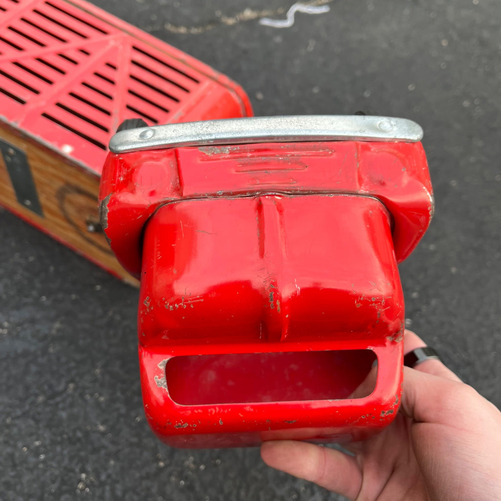 Vintage Tonka Farms Livestock Red Truck Hauler Pressed Steel Toy