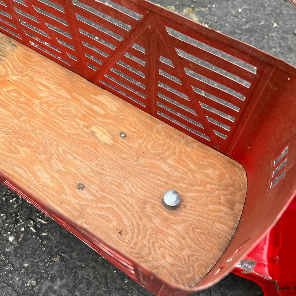 Vintage Tonka Farms Livestock Red Truck Hauler Pressed Steel Toy