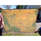RARE Vintage 1950s Esso Standard Oil United States Map Promo Advertising Sign