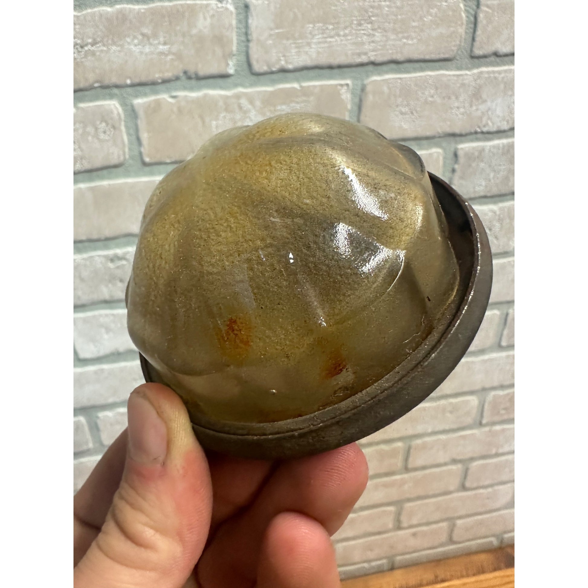 Antique c1920s "Cats-Eye" Embossed Glass Internal Automobile Car Light Dome