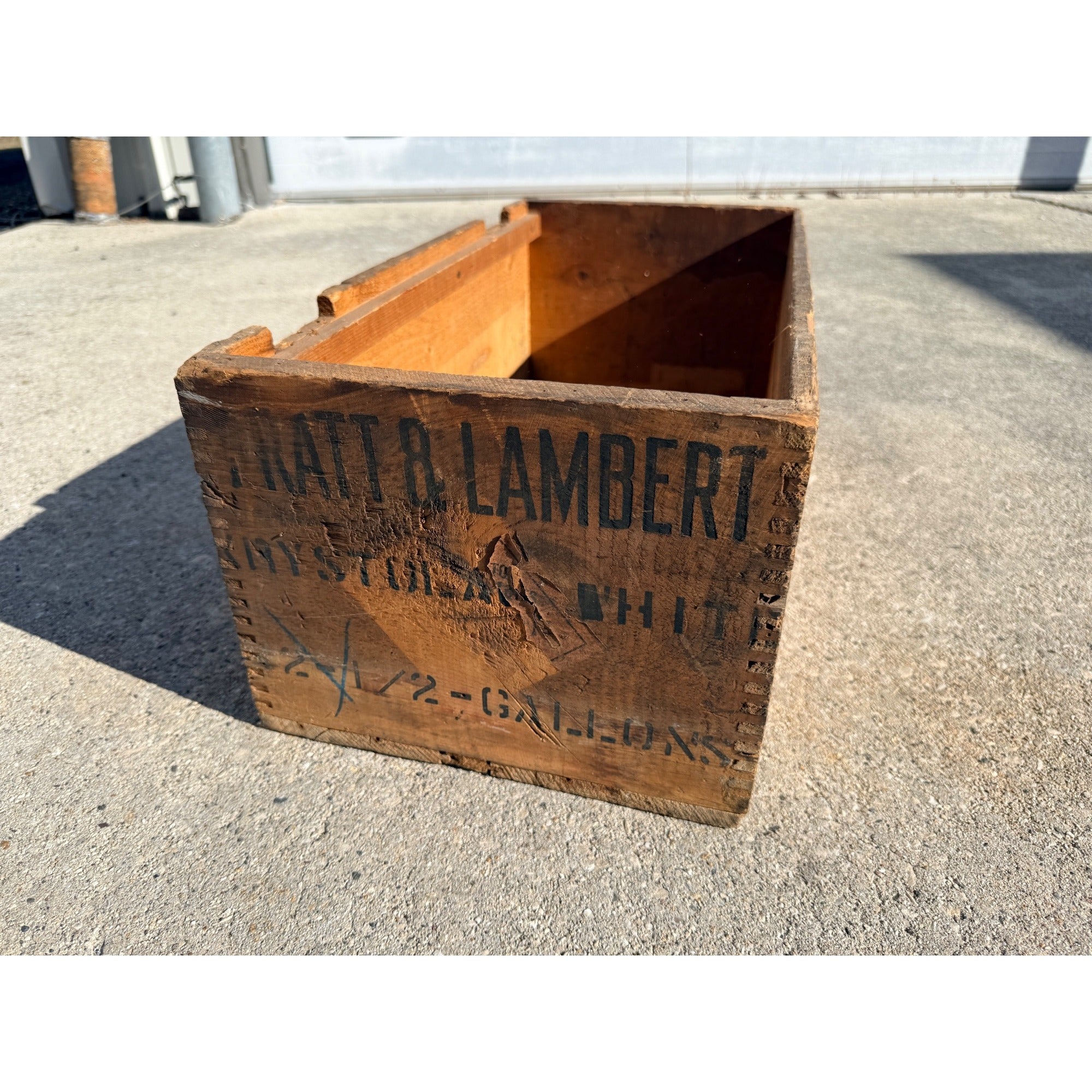 Vintage Pratt & Lamberts Star Brand Varnished Wooden Crate Box Rustic Decor