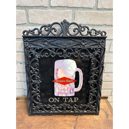 Vintage Grain Belt Beer On Tap Advertising Bar Pub Sign Black