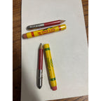 Vintage (2) Blaney Seeds & Farmers Union Co-Op Farm Advertising Bullet Pencils