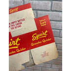 SCARCE Squirt 6-pack Cardboard Pop NOS Soda Bottle Carrier Tote Red Yellow 1947