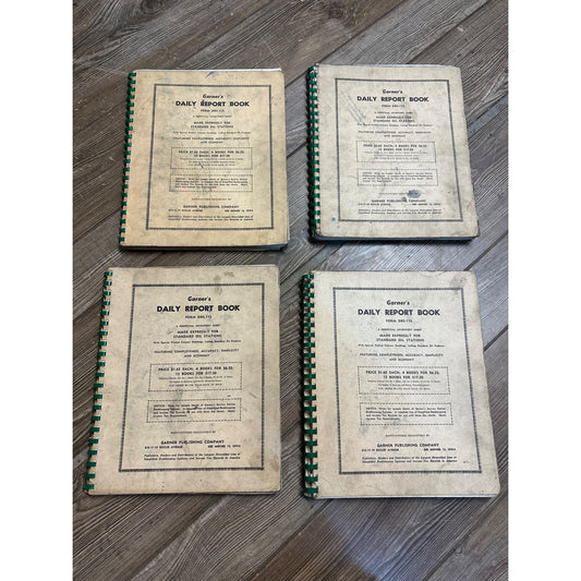 Vintage 1950s Standard Oil Service Station Report Transaction Log Books Lot (4)