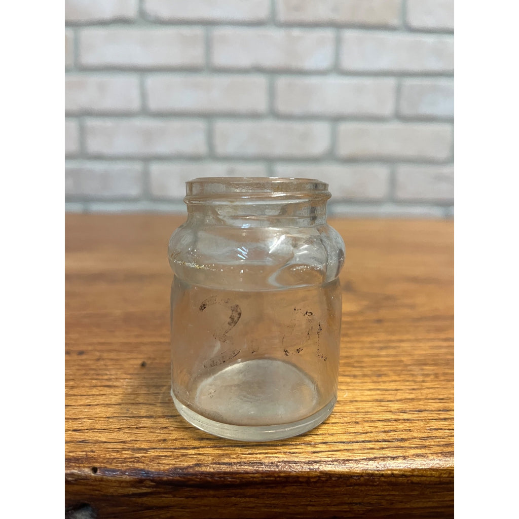 Vintage Ink Jar Bottle Clear Glass 2.5" Tall With Ink Lip -- NO Lid
