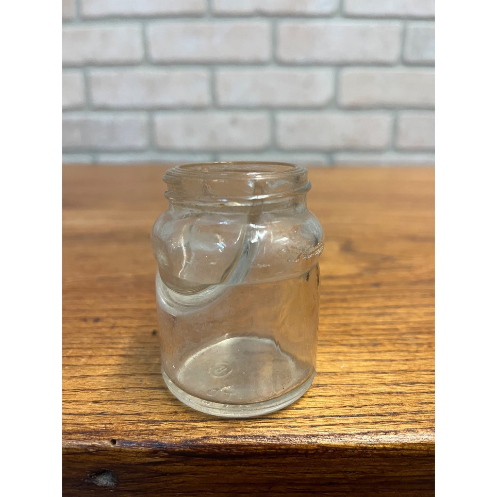 Vintage Ink Jar Bottle Clear Glass 2.5" Tall With Ink Lip -- NO Lid