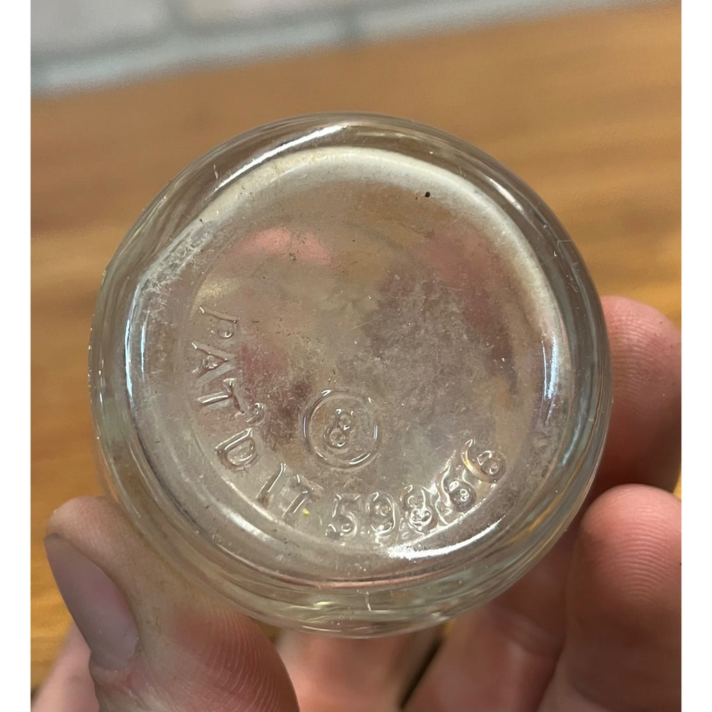 Vintage Ink Jar Bottle Clear Glass 2.5" Tall With Ink Lip -- NO Lid