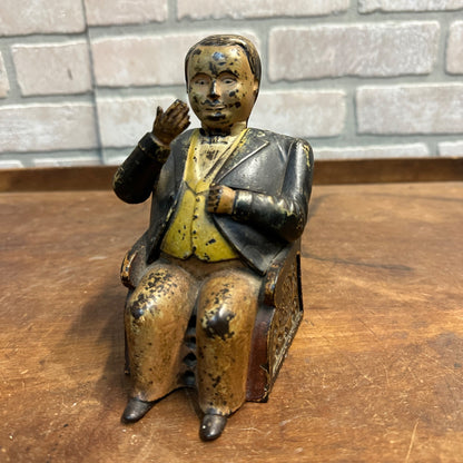 ORIGINAL CAST IRON TAMMANY HALL/BOSS TWEED MECHANICAL BANK