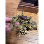 Vintage Natutical Maritime Sextant Brass Model Miniature in Wood Box