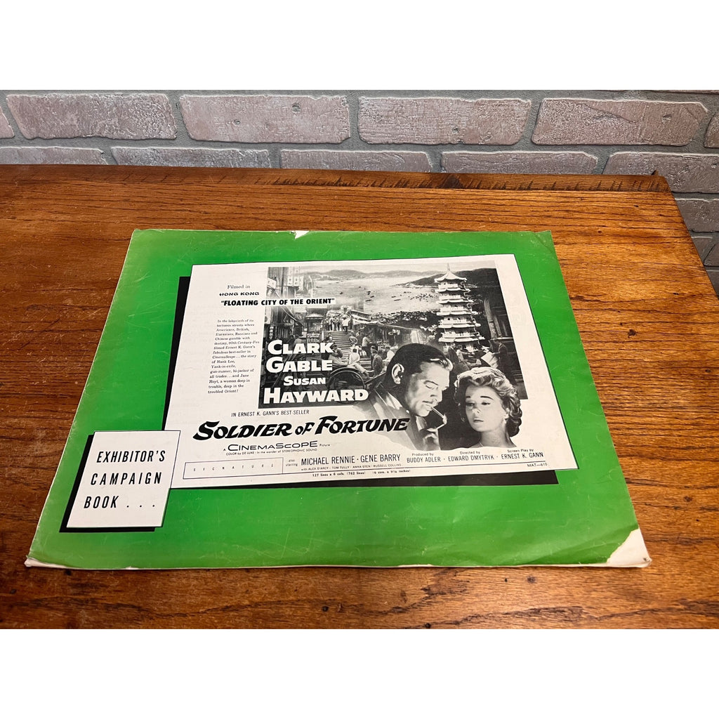 Soldier of Fortune Clark Gable Susan Hayward Exhibitor's Campaign Book Pressbook