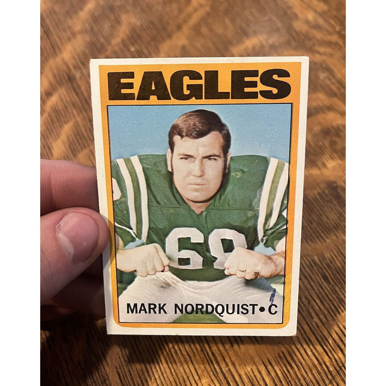 1972 Topps Football #102 Mark Nordquist Eagles Fair/Good - Marked