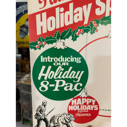 VINTAGE HAMM'S BEER HOLIDAY SPECIAL 8-PAC ADVERTIISNG STORE DISPLAY CHRISTMAS