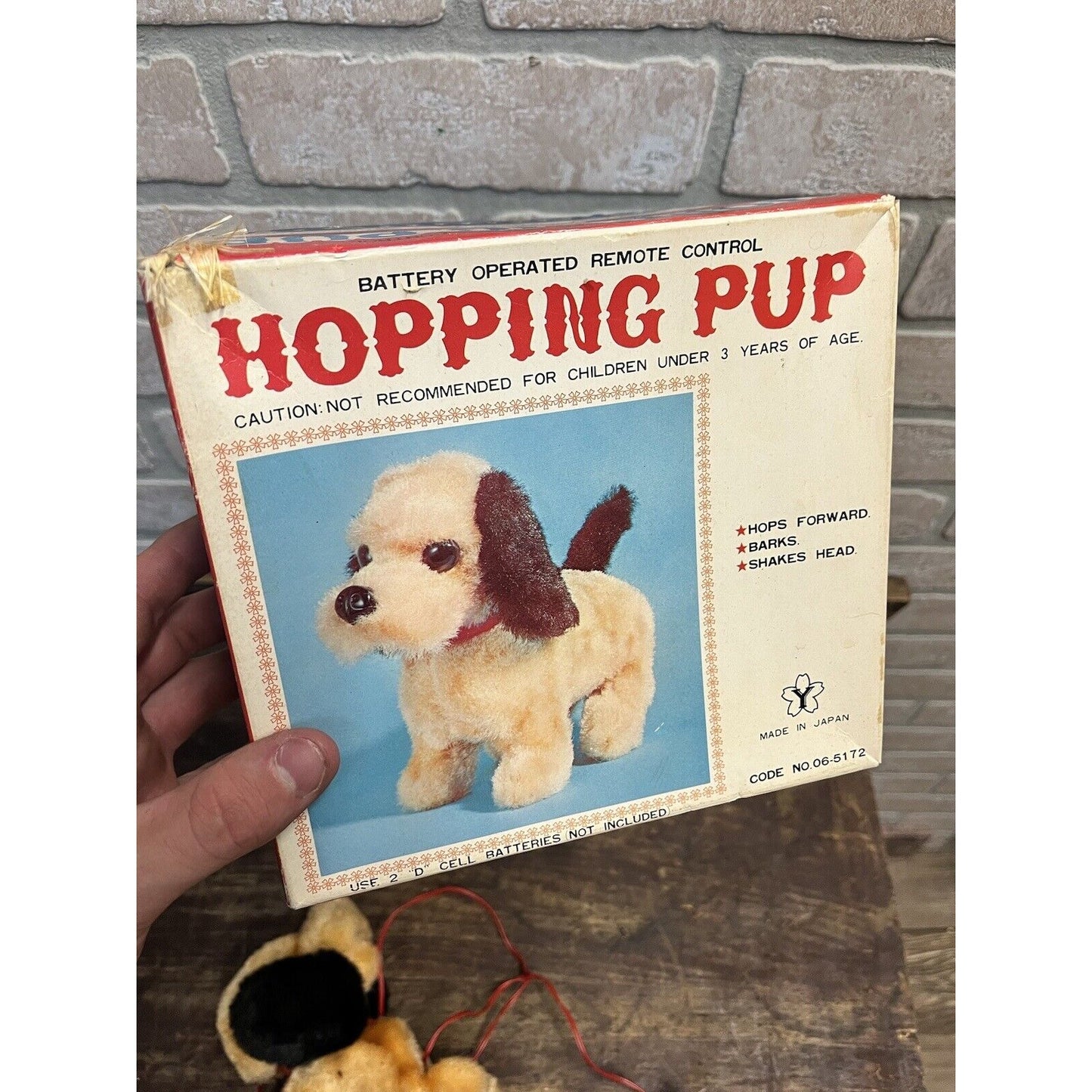 Vintage 1960s Hopping Pup Dog Mechanical Battery-Op Toy Japan - MINT w/ Box