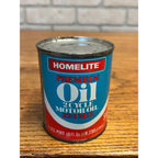 Vintage Homelite Premium 2-Cycle Motor Oil Half-Pint Tin Can SAE 40 Charlotte, North Carolina