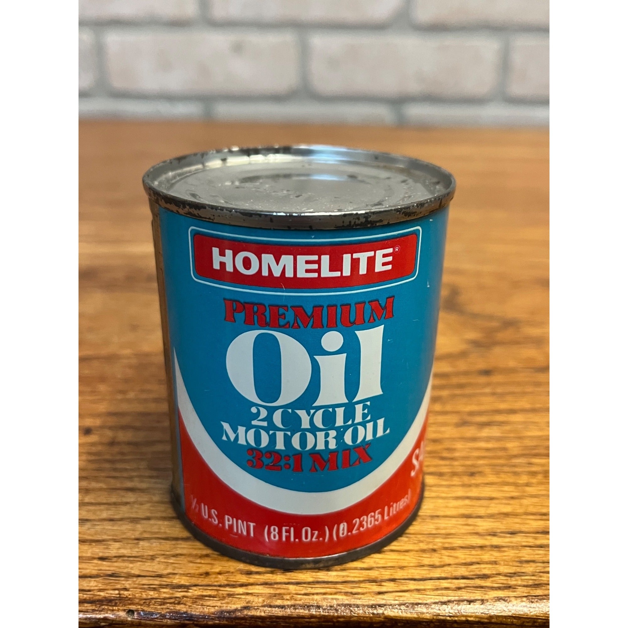 Vintage Homelite Premium 2-Cycle Motor Oil Half-Pint Tin Can SAE 40 Charlotte, North Carolina
