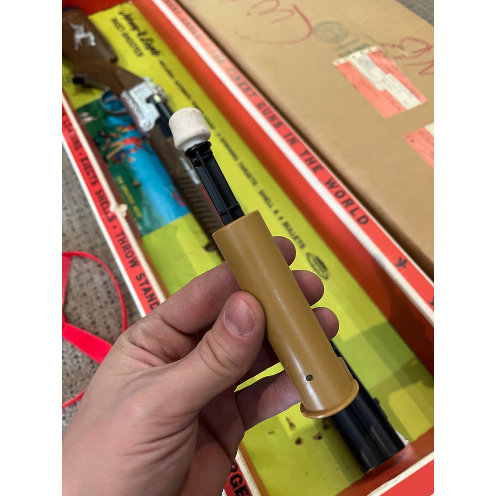 Vintage Topper Toy Johnny Eagle Skeet Shooter Break Barrel Toy with Box