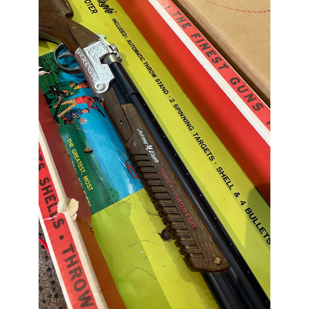 Vintage Topper Toy Johnny Eagle Skeet Shooter Break Barrel Toy with Box