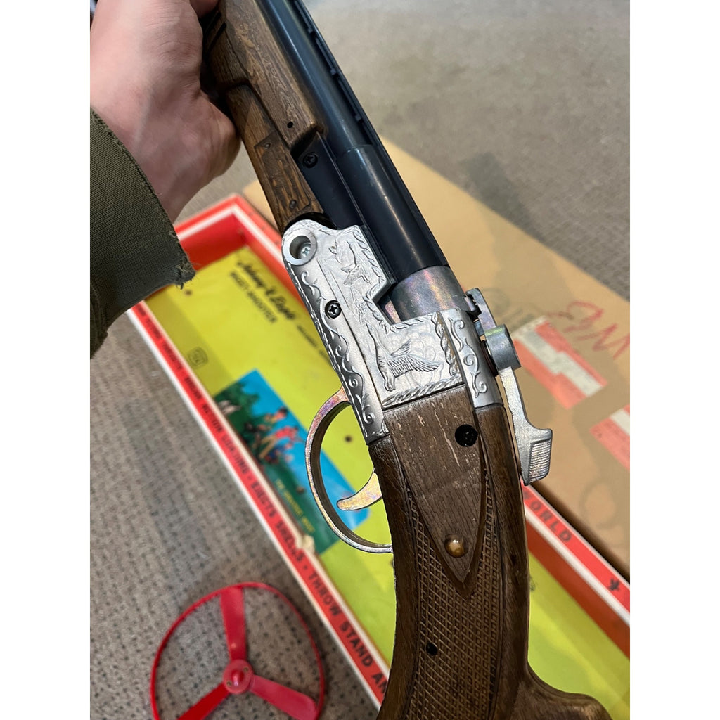 Vintage Topper Toy Johnny Eagle Skeet Shooter Break Barrel Toy with Box