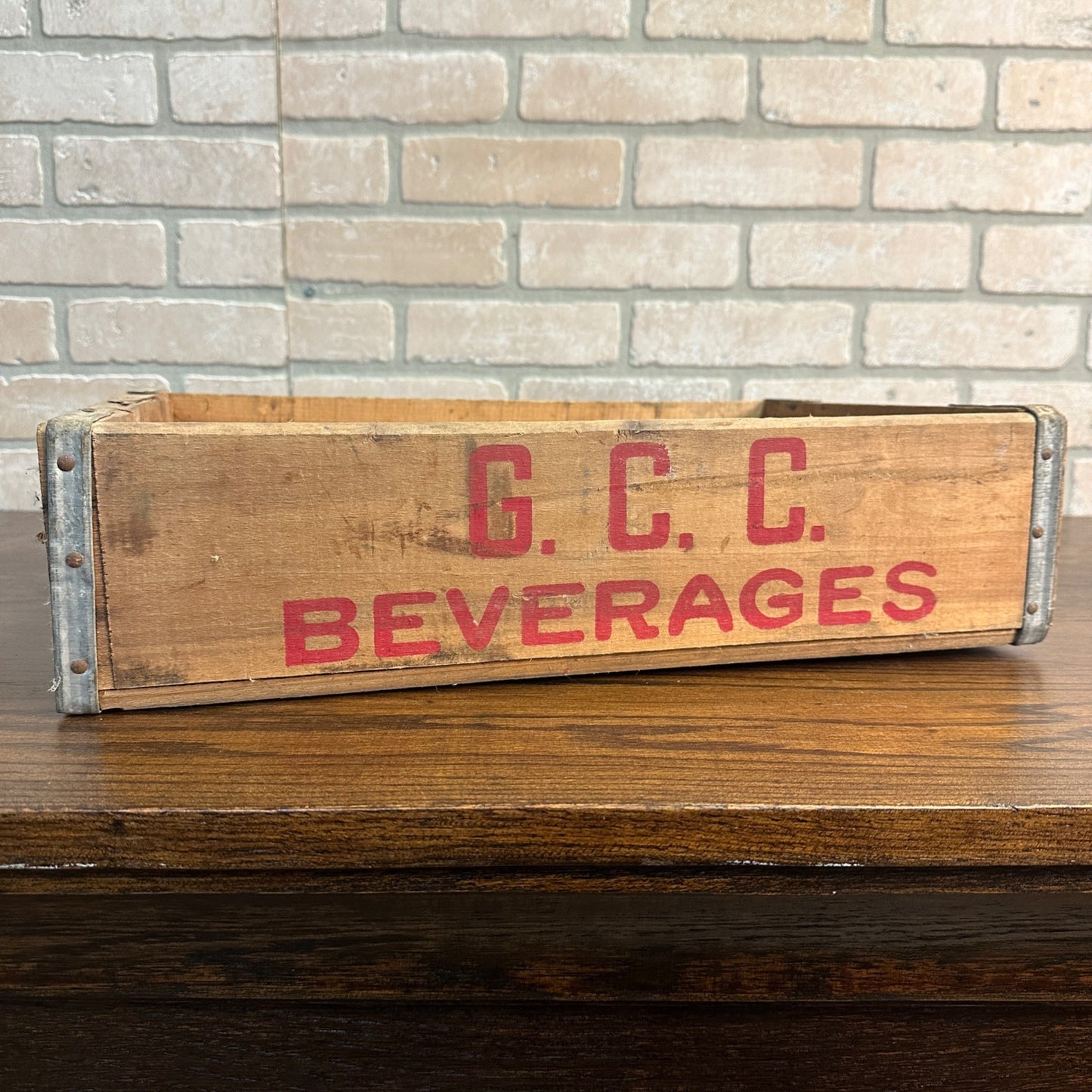 Vintage 1950s Georgia Cola Company G.C.C Beverages Bottle Crate Carrier