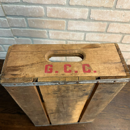 Vintage 1950s Georgia Cola Company G.C.C Beverages Bottle Crate Carrier