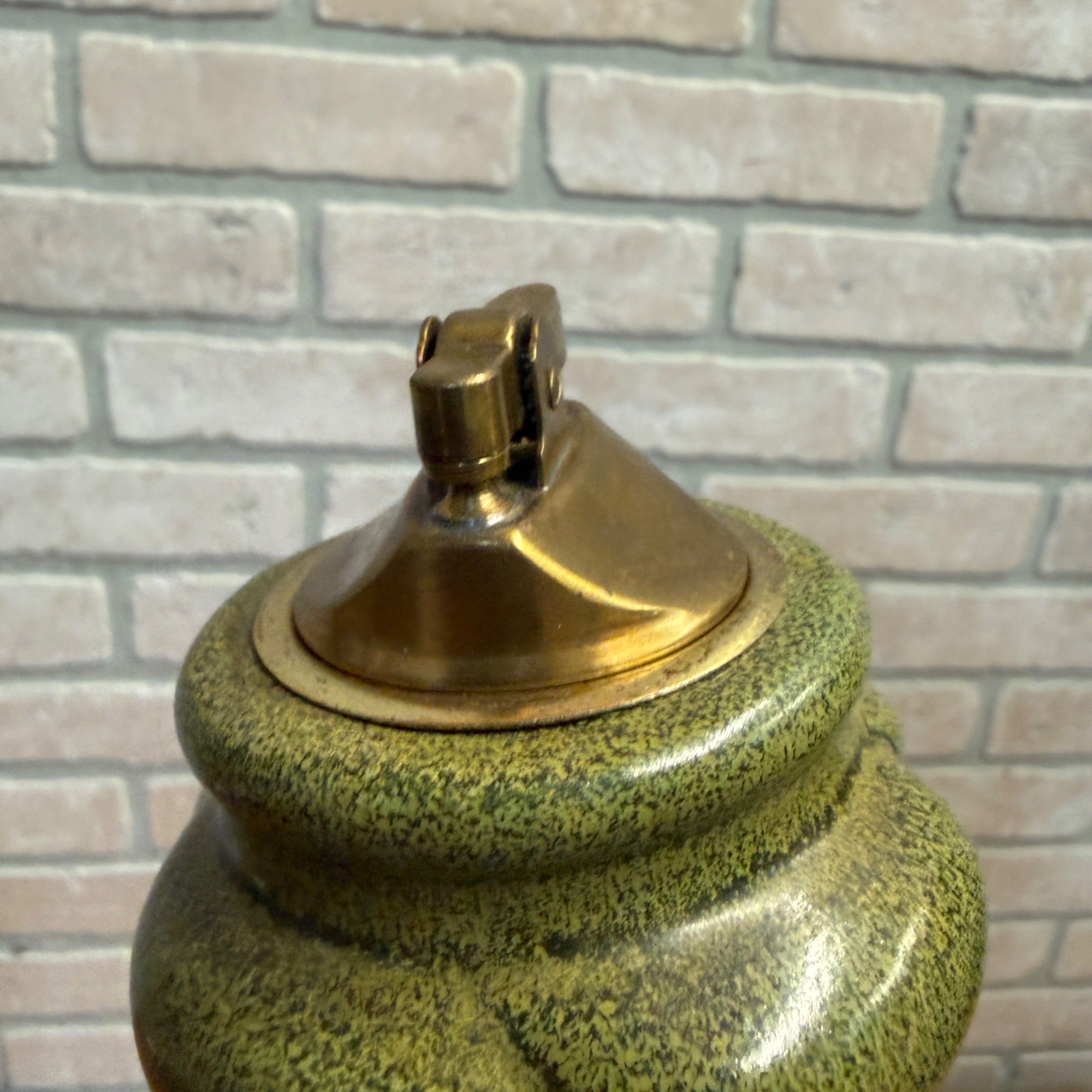 Vintage Green Mid Century Table Top Lighter 1960s Decor