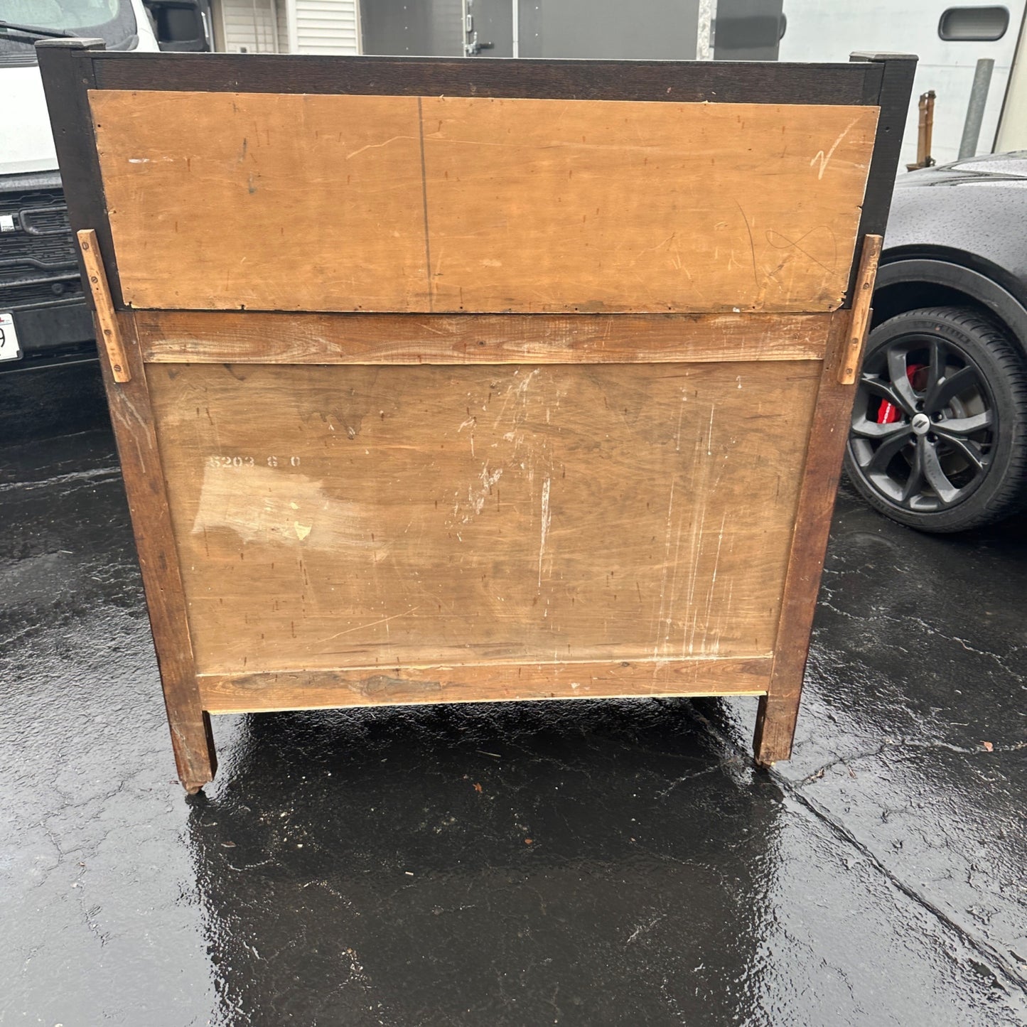 Mission Oak Arts & Crafts Art Deco Buffet Serve Sideboard Cabinet Bar w/ Mirror