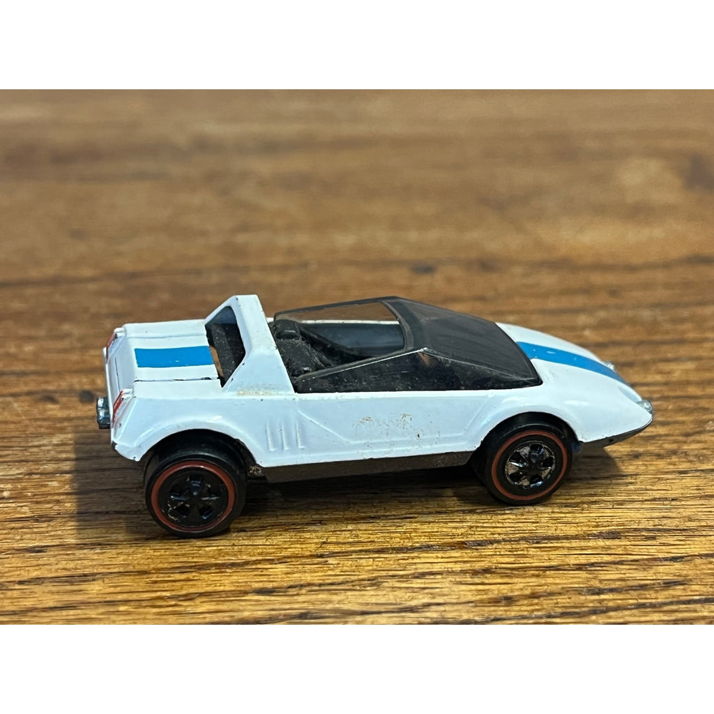 Vintage 1969 Hot Wheels Redline Jack Rabbit Special White Blue Stripe US  CLEAN