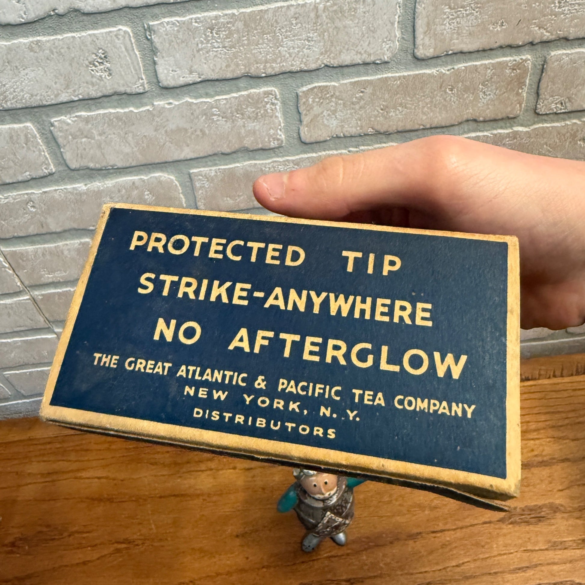 Vintage A&P Groceries Advertising Match Box w/ Matches Grocery Decor