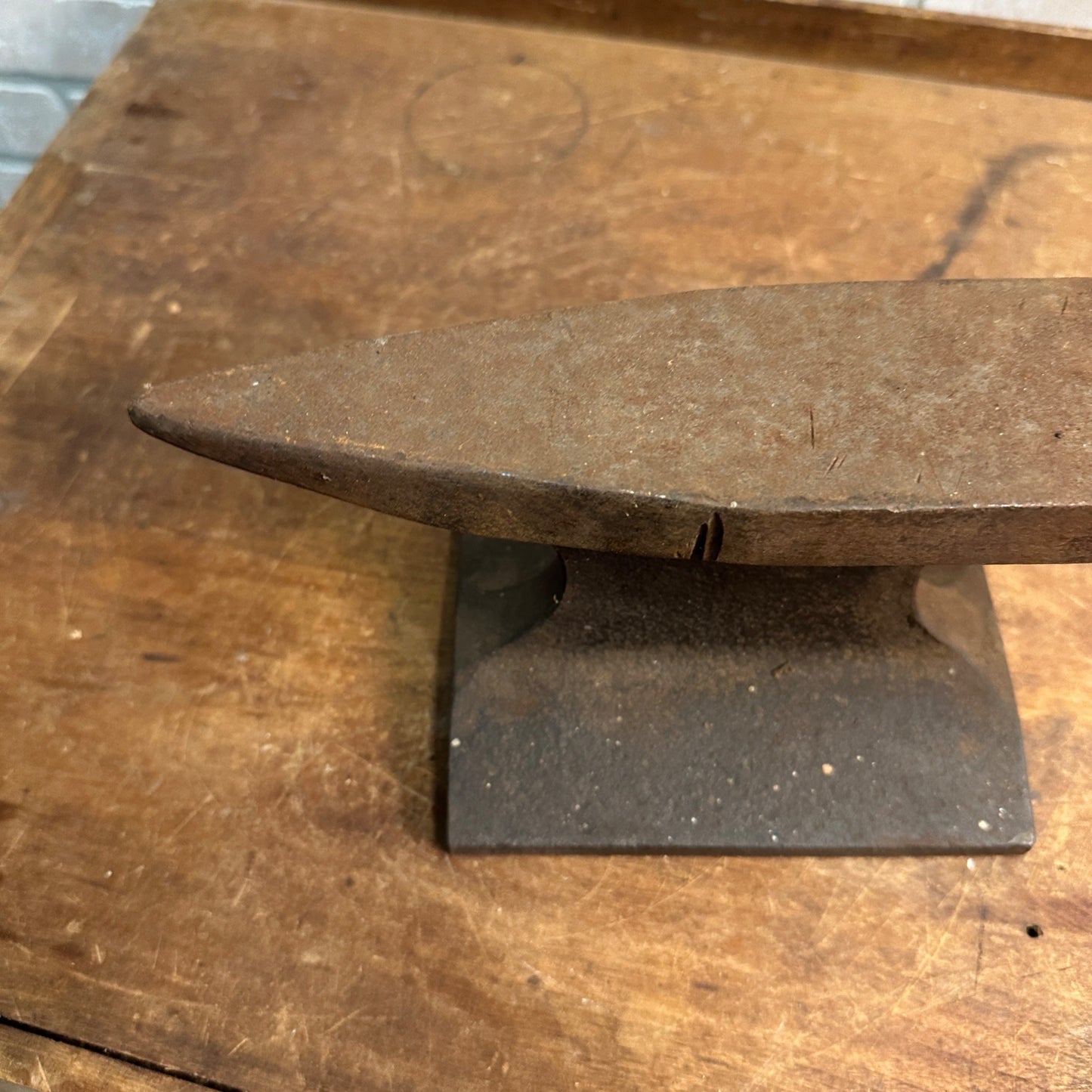 VINTAGE RAILROAD TRACK ANVIL 13LBS 10" LONG HOMEMADE BLACKSMITH FORGE FORGING