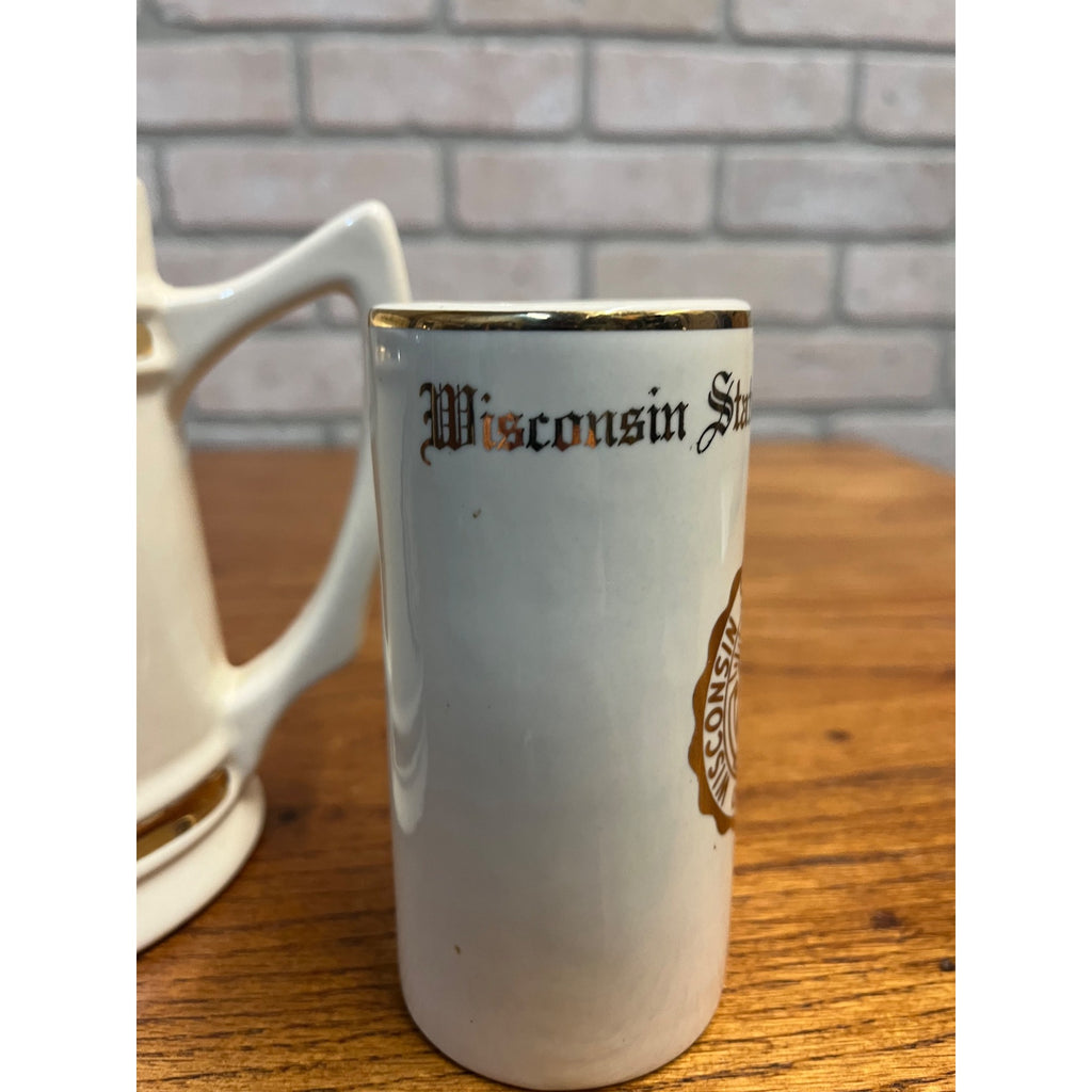 Vintage 1950s Wisconsin State College Oshkosh Wis University Mugs Bunting