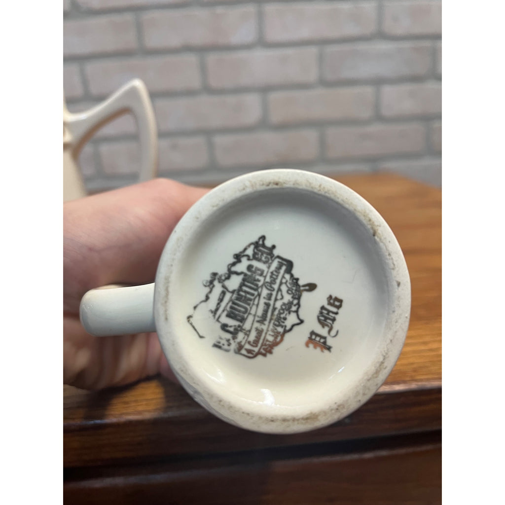 Vintage 1950s Wisconsin State College Oshkosh Wis University Mugs Bunting