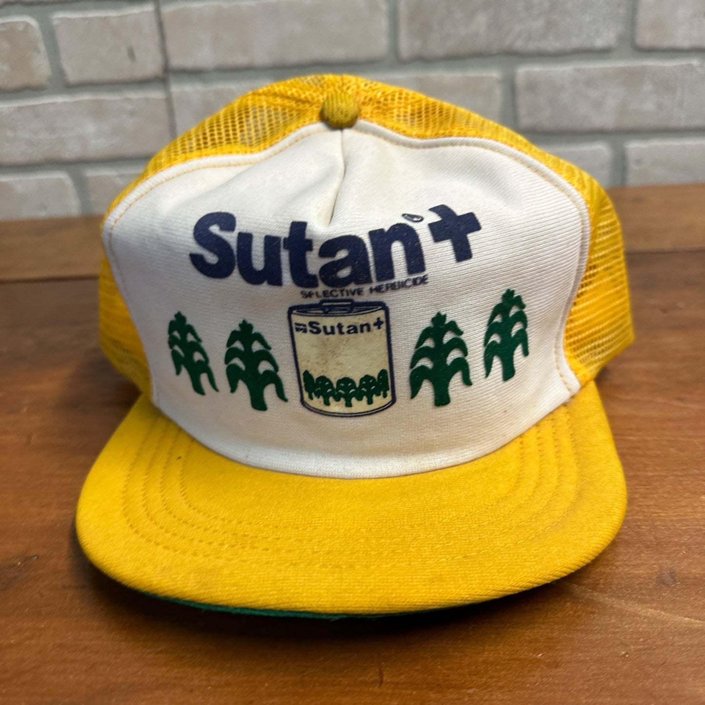 Vintage Sutan Herbicide Farm Ag Seed Retro Snapback Mesh Trucker Hat Cap