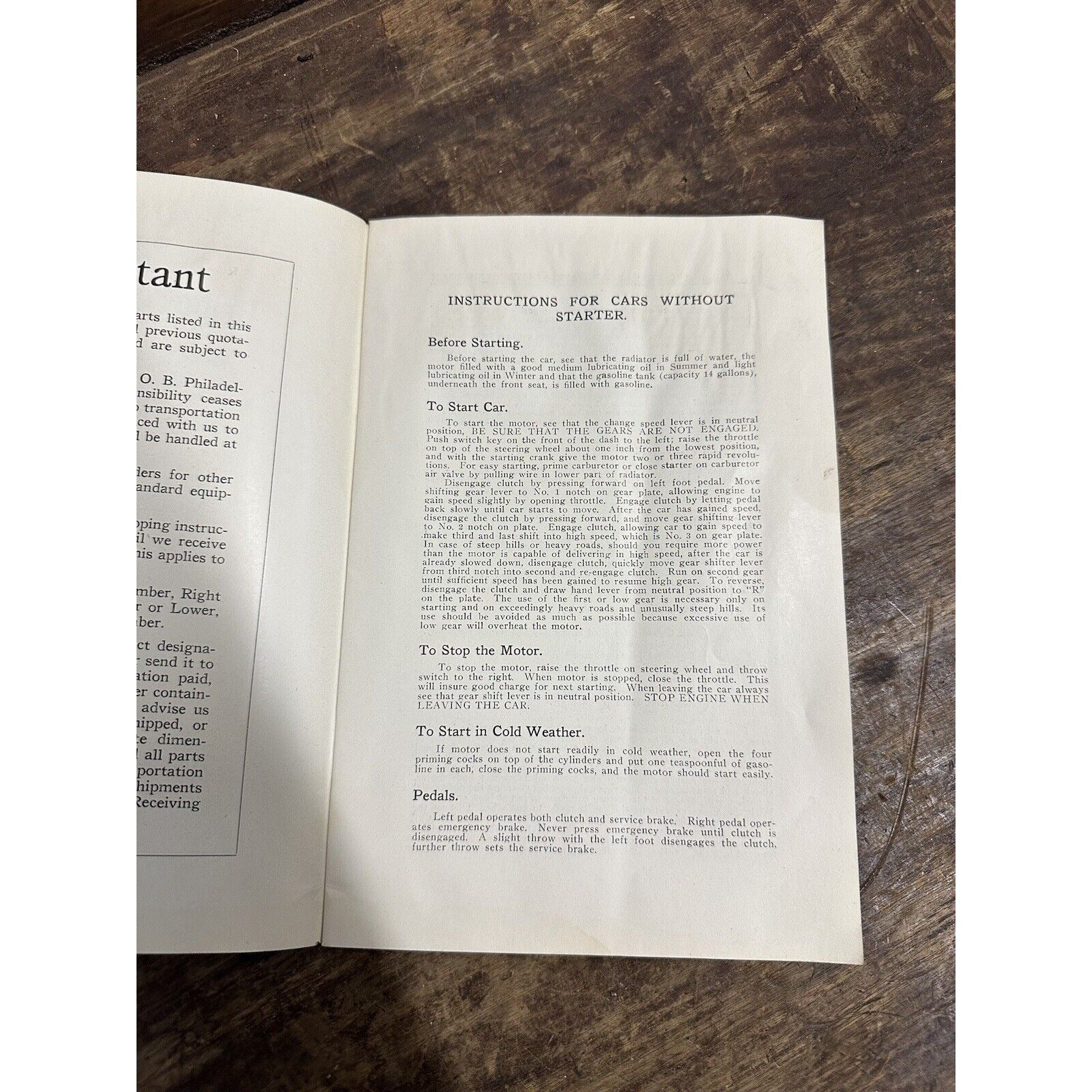 RARE Vintage c1917 Briggs-Detroiter Co. Automobile Manual Models A,B,C,D,F