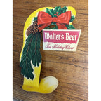 Vintage Walter's Brewing Co. Holiday Beer Advertising Sign Display Eau Claire WI
