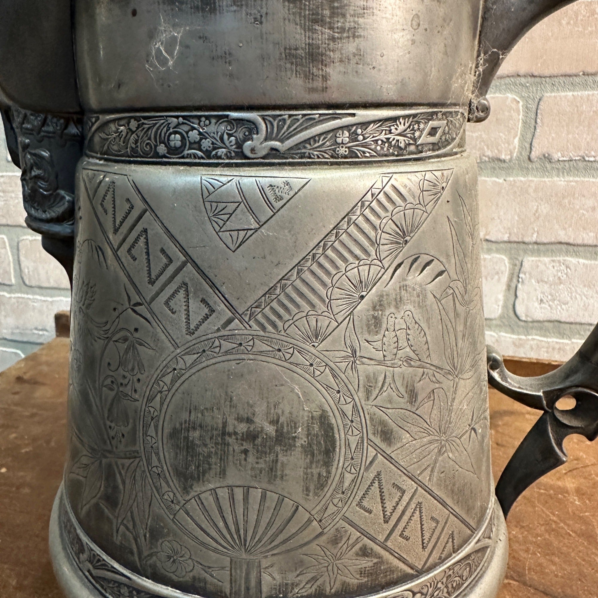 ANTIQUE WILCOX SILVER PLATE PORCELAIN LINED CARAFE WATER COFFEE PITCHER VICTORIAN