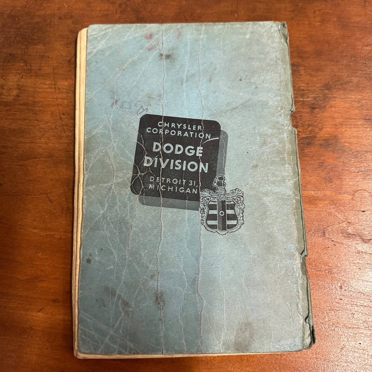 Vintage 1949 Dodge Passenger Car Service Operation Time Schedule Models D-24, D-29, D-30