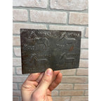 Vintage Brown's Mule Chewing Tobacco Tin Embossing Mold 6" by 4"