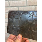 Vintage Brown's Mule Chewing Tobacco Tin Embossing Mold 6" by 4"