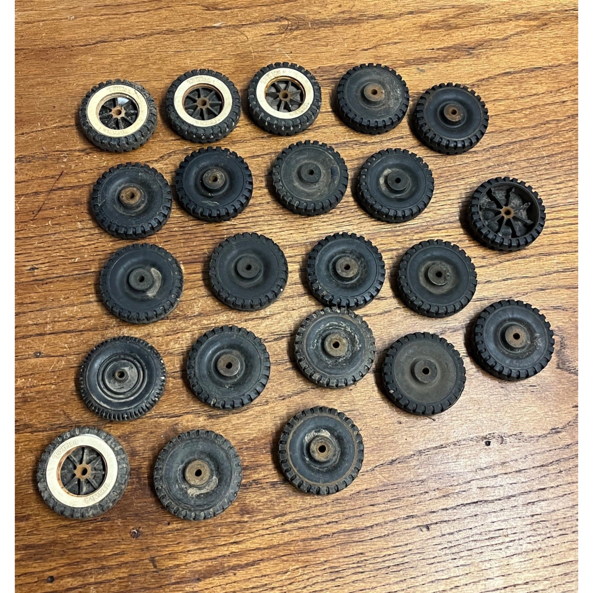 Vintage Original 1960s Tonka Plastic Tires & White Wall Sidewalls