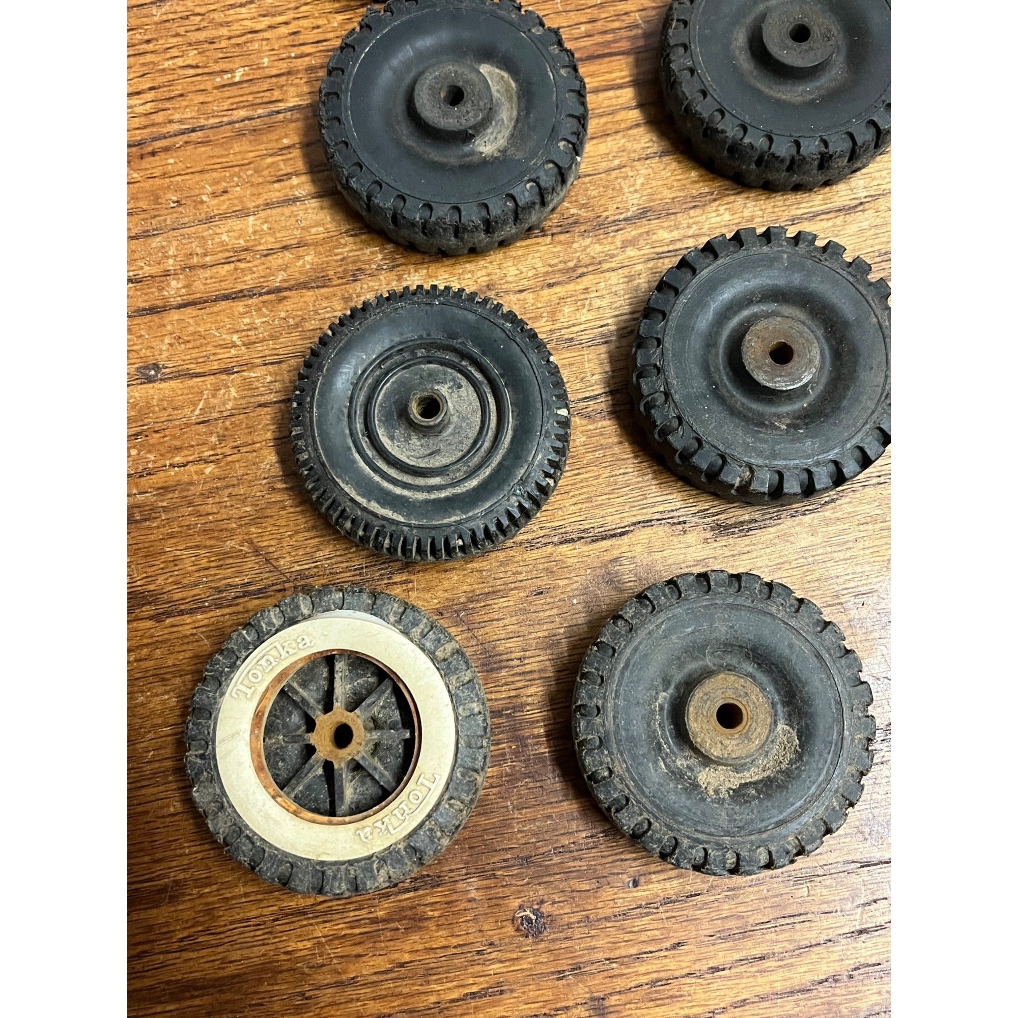 Vintage Original 1960s Tonka Plastic Tires & White Wall Sidewalls