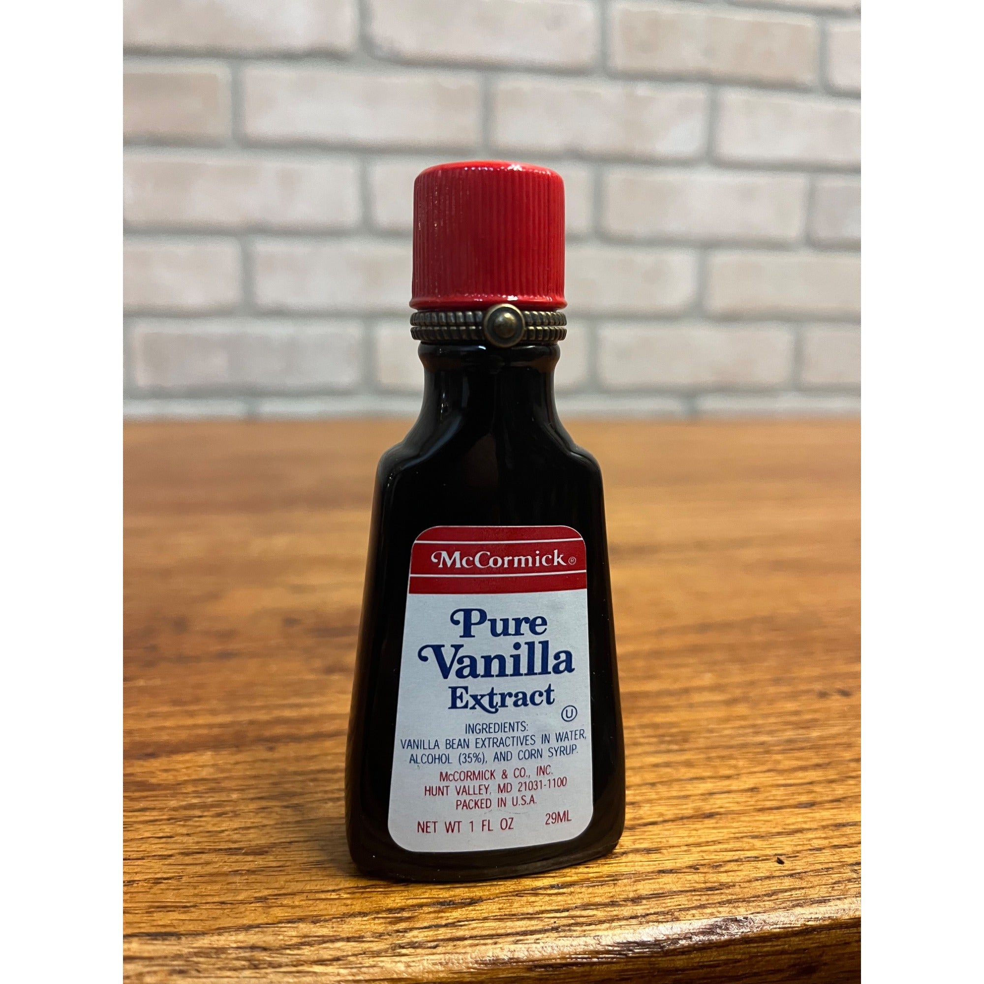 McCormick Vanilla Extract Bottle Hinged Trinket Porcelain Box~ PHB Midwest 2001