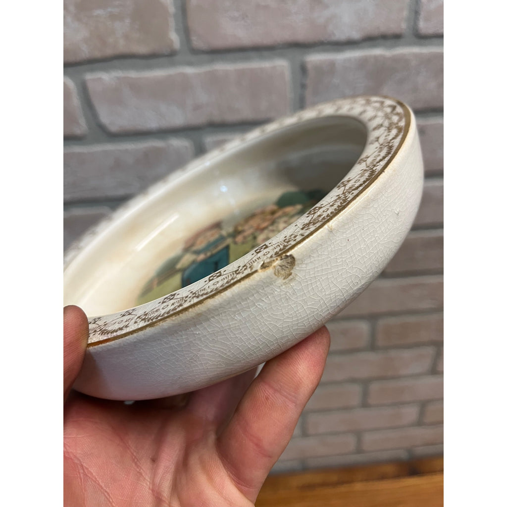 Antique Victorian Baby Feeding Dish Bowl Plate Dolly Dingle Doll Campbell Soup Kids