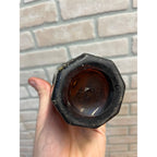 John John Graf c1880s Milwaukee Wis Amber Brown Panel Soda Bottle Blob Top