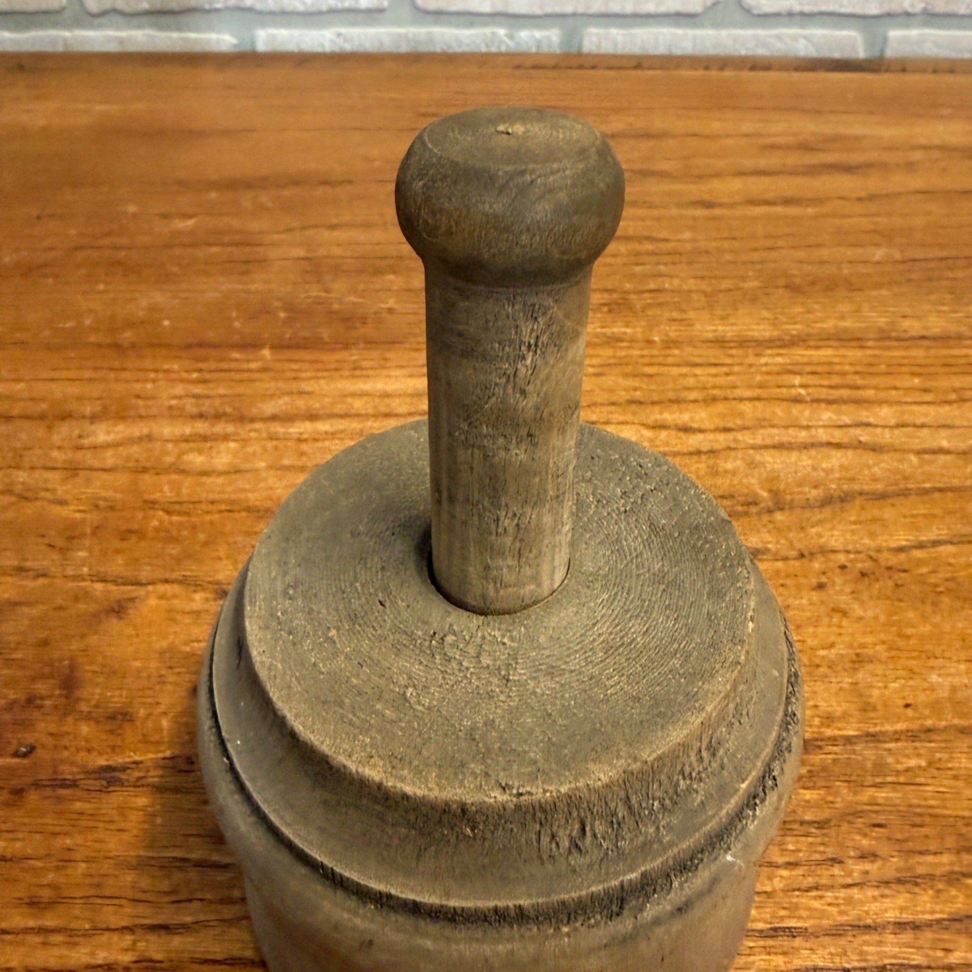 Antique Primitive 19th c. Butter Mold Press Flower Floral Pattern Farmhouse