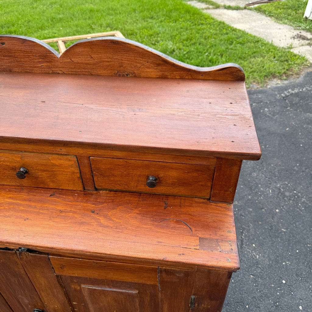 Antique Primitive Pennsylvania Jelly Pantry Cabinet 1800s Farmhouse Three Drawer