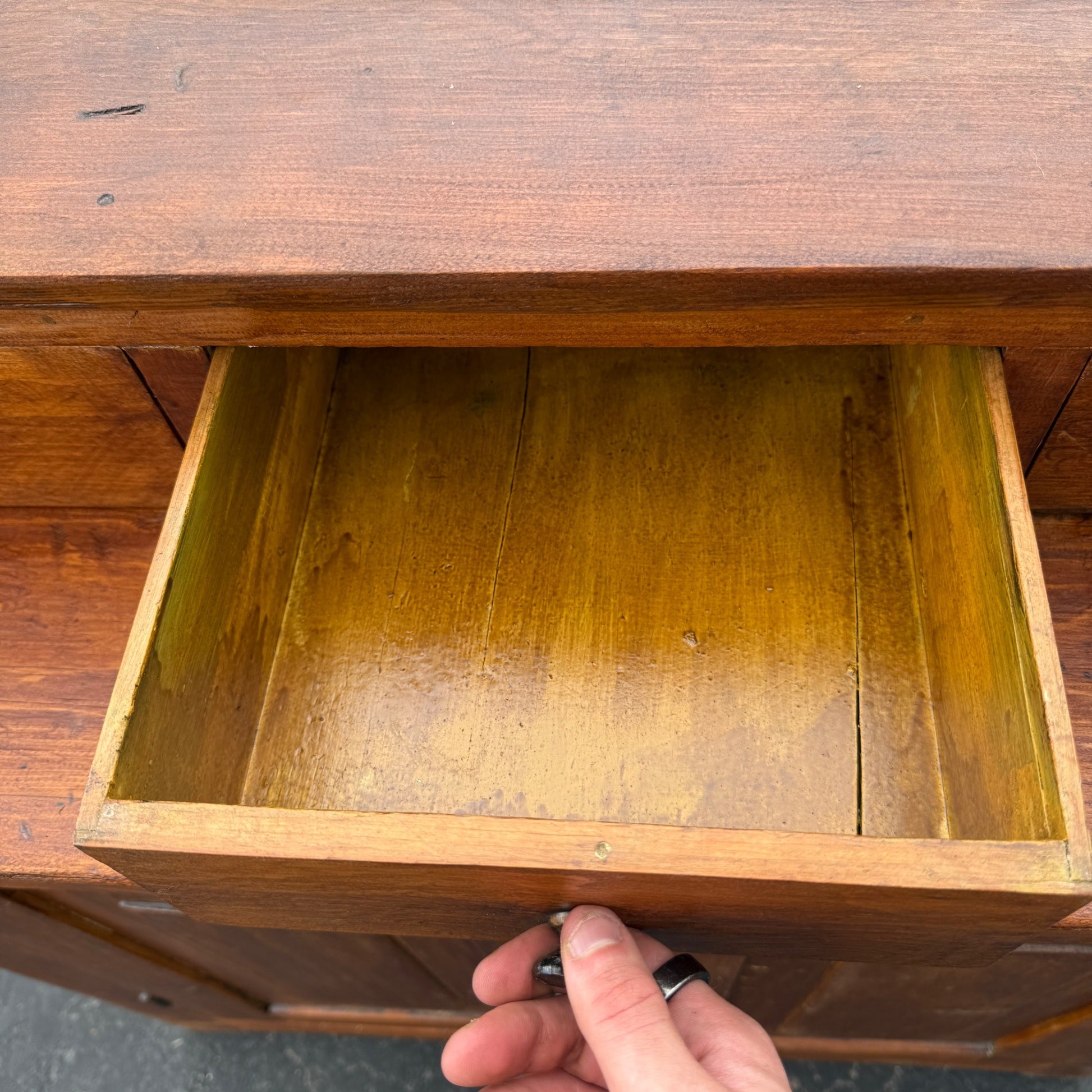 Antique Primitive Pennsylvania Jelly Pantry Cabinet 1800s Farmhouse Three Drawer