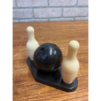Vintage 1950s Ten Pin Bowling Salt & Pepper Shakers with Box - Plastic