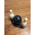 Vintage 1950s Ten Pin Bowling Salt & Pepper Shakers with Box - Plastic