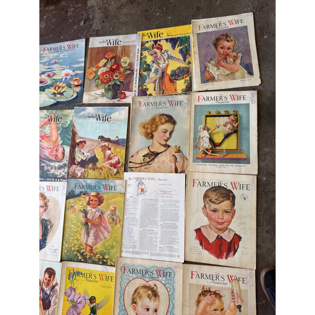 Vintage Farm Journal Farmer's Wife Magazine Lot of 30 1930s 1940s Paper Ephemera